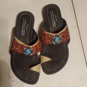 Donald J Pliner Womens Size 7.5 Beaded Sandal